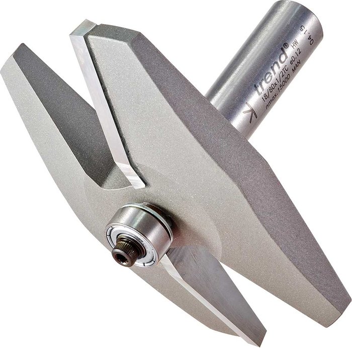 Tooled Up | Trend Trend Large Bearing Guided Panel Raiser Router Cutter 86mm 12.7mm 1/2 Trend Trend Large Bearing Guided Panel Raiser Router Cutter 86mm 12.7mm 1/2