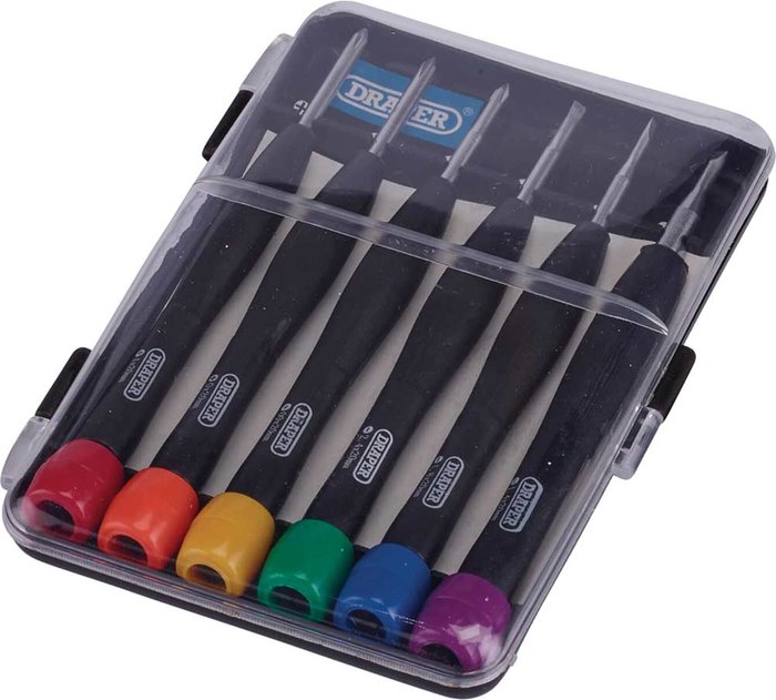 Tooled Up | Draper Draper 6 Piece Precision Screwdriver Set Draper Draper 6 Piece Precision Screwdriver Set