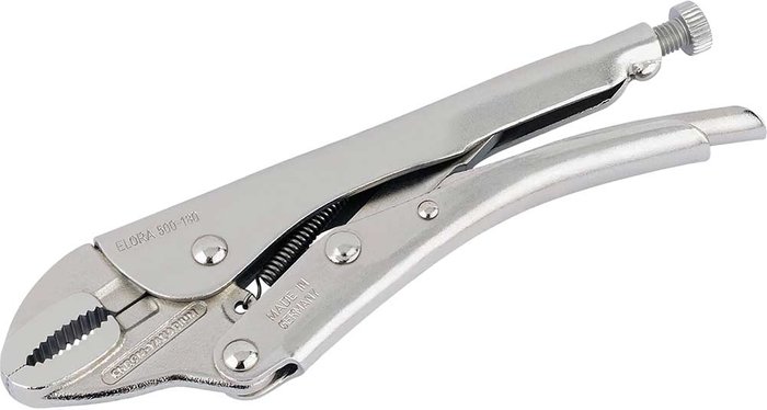 Tooled Up | Elora Elora Curved Jaw Self Grip Pliers 180mm Elora Elora Curved Jaw Self Grip Pliers 180mm