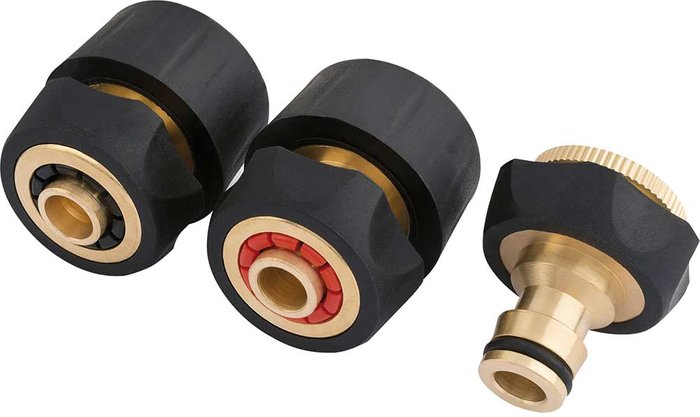 Tooled Up | Draper Draper Brass & Rubber Hose Connector Set (3 Piece) Draper Draper Brass & Rubber Hose Connector Set (3 Piece)