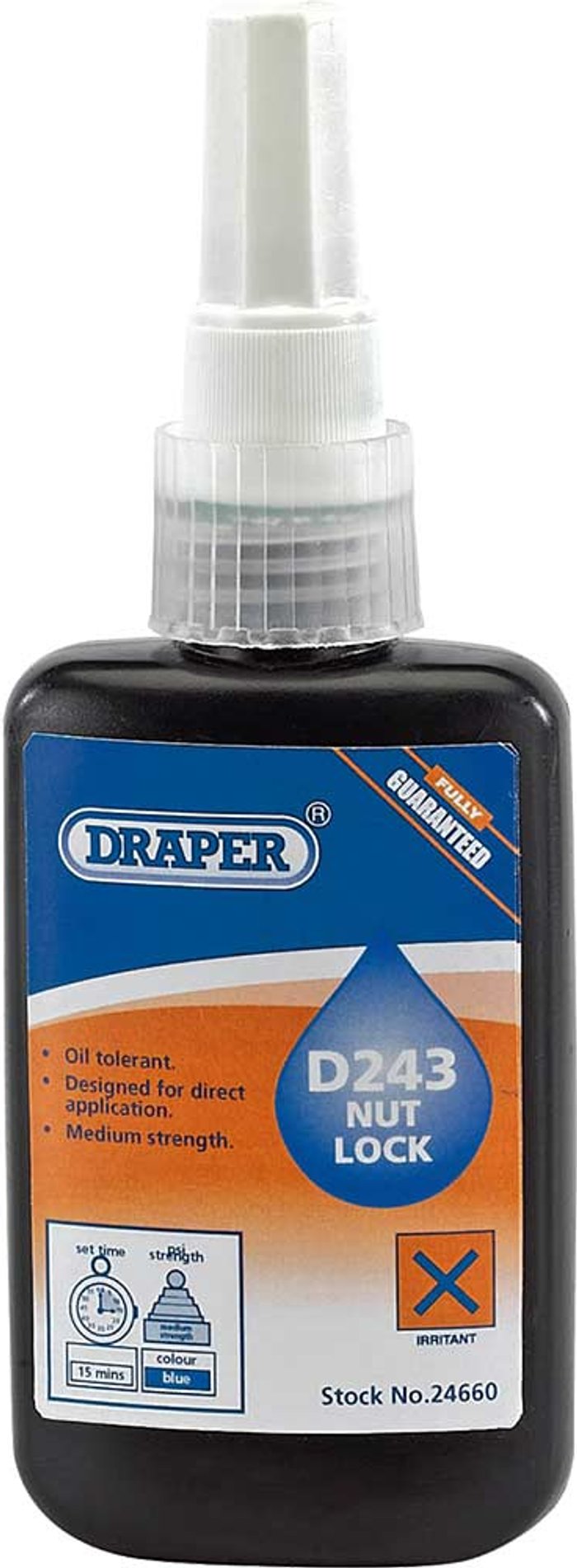 Tooled Up | Draper Draper D243 Nut Lock Adhesive 50ml Draper Draper D243 Nut Lock Adhesive 50ml