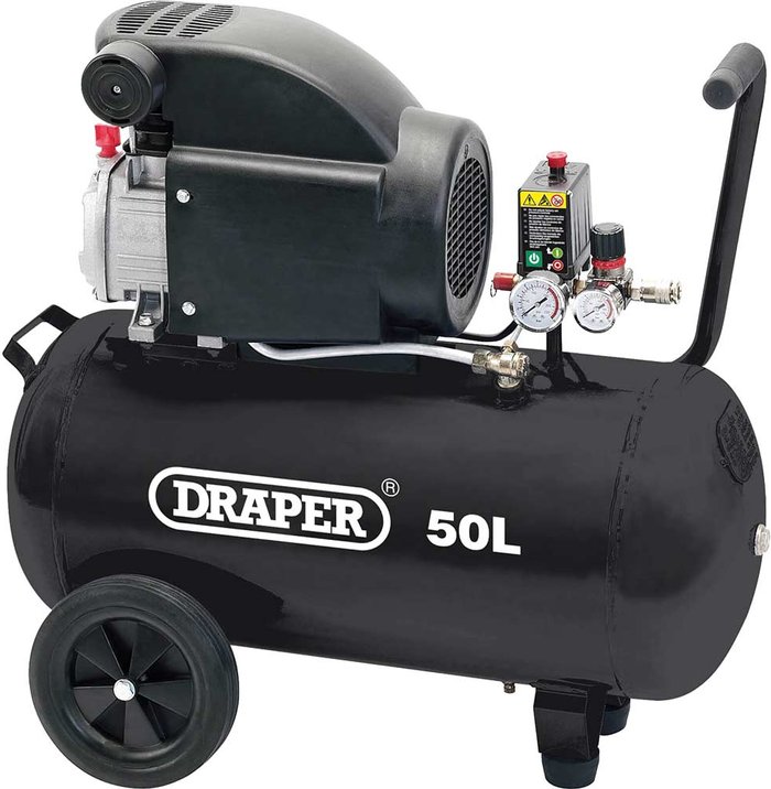 Tooled Up | Draper Draper 50l 230v 1.5kw (2hp) Air Compressor Draper Draper 50l 230v 1.5kw (2hp) Air Compressor