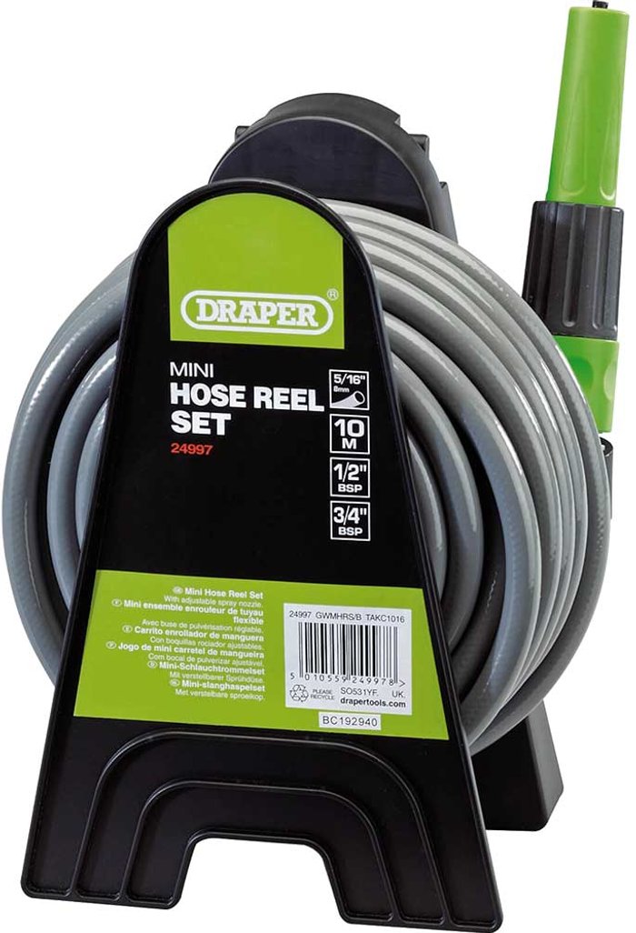 Tooled Up | Draper Draper Garden Mini Hose Reel Set 1/2 Draper Draper Garden Mini Hose Reel Set 1/2