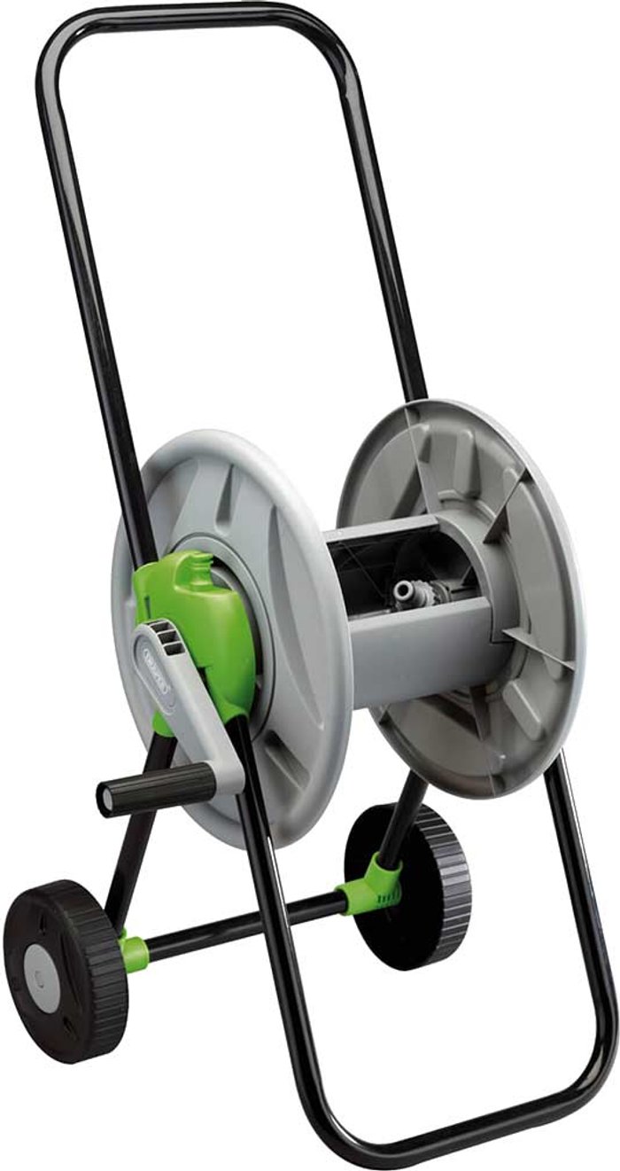 Tooled Up | Draper Draper Garden Hose Reel Cart - Black and Green Draper Draper Garden Hose Reel Cart - Black and Green