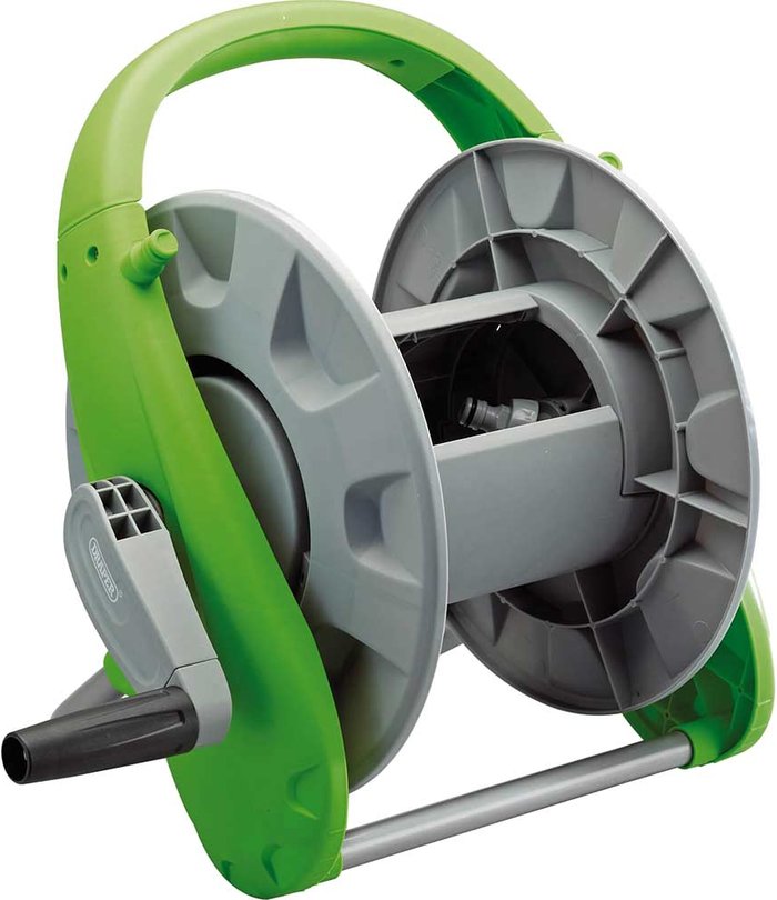 Tooled Up | Draper Draper Premium Garden Hose Reel - Grey and Green Draper Draper Premium Garden Hose Reel - Grey and Green