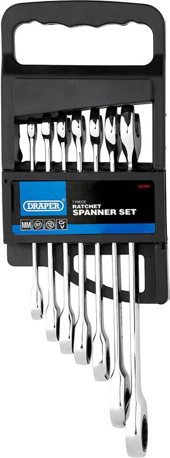 Tooled Up | Draper Draper Hi-torq Metric Ratcheting Combination Spanner Set - 7 Piece Draper Draper Hi-torq Metric Ratcheting Combination Spanner Set - 7 Piece