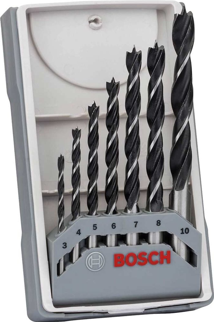 Tooled Up | Bosch Professional Bosch 7 Piece Brad Point Wood Drill Bit Set Bosch Professional Bosch 7 Piece Brad Point Wood Drill Bit Set
