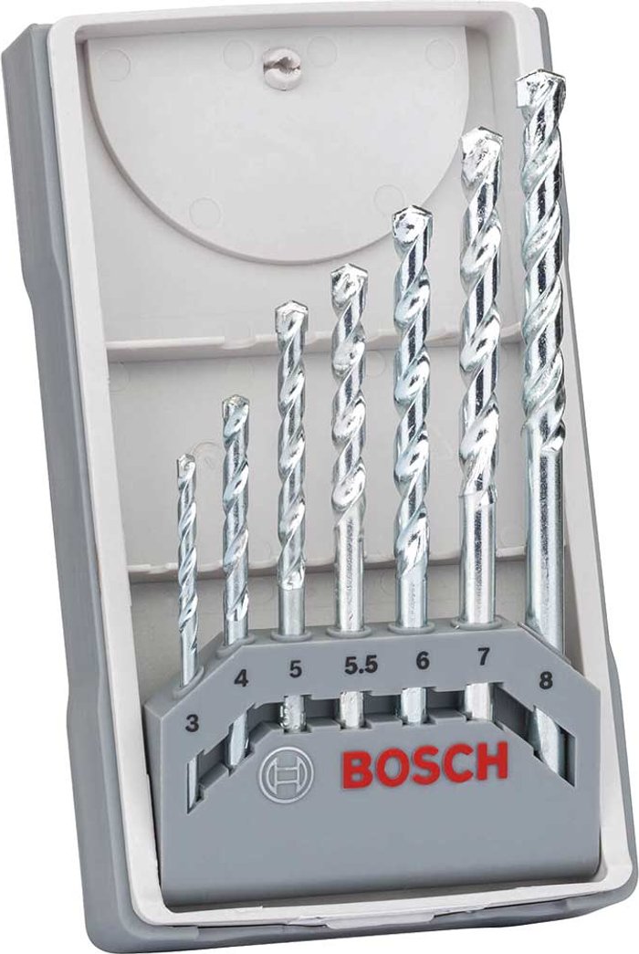 Tooled Up | Bosch Professional Bosch 7 Piece Impact Masonry Drill Bit Set Bosch Professional Bosch 7 Piece Impact Masonry Drill Bit Set