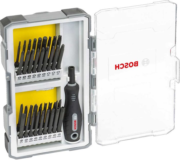 Tooled Up | Bosch Professional Bosch 37 Piece Bit Holder Screwdriver and Bit Set Bosch Professional Bosch 37 Piece Bit Holder Screwdriver and Bit Set