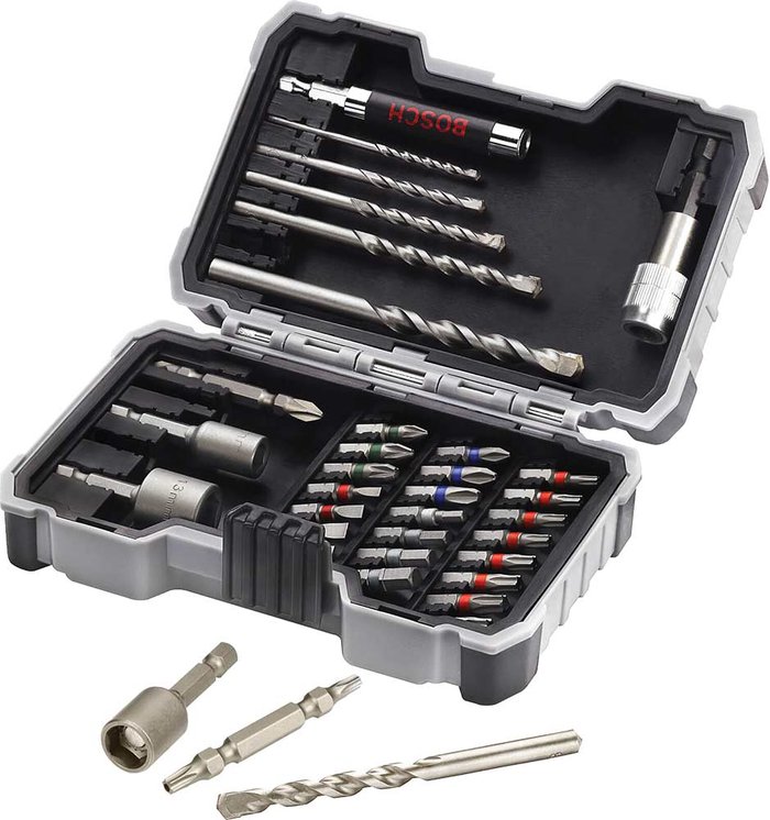 Tooled Up | Bosch Professional Bosch 35 Piece Drill and Screwdriver Bit Set for Masonry Bosch Professional Bosch 35 Piece Drill and Screwdriver Bit Set for Masonry
