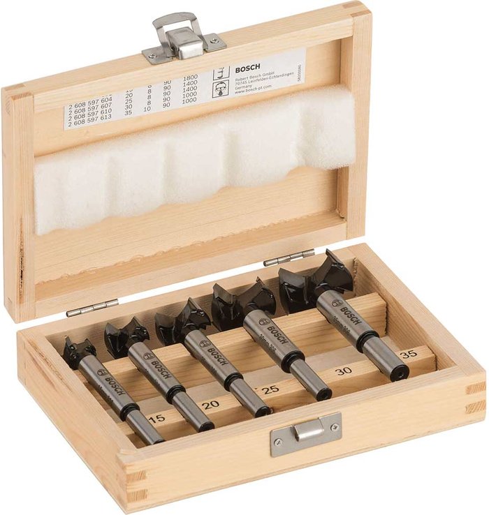 Tooled Up | Bosch Professional Bosch 5 Piece TC Hinge Cutting Drill Bit Set Bosch Professional Bosch 5 Piece TC Hinge Cutting Drill Bit Set