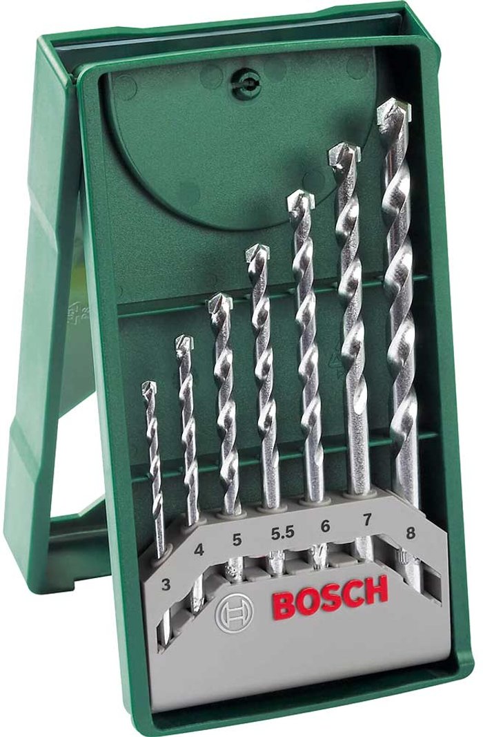 Tooled Up | Bosch Home and Garden Bosch 7 Piece Mini X Line Masonry Drill Bit Set Bosch Home and Garden Bosch 7 Piece Mini X Line Masonry Drill Bit Set