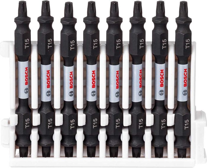 Tooled Up | Bosch Professional Bosch Impact Torx Screwdriver Bit T15 65mm Pack of 8 Bosch Professional Bosch Impact Torx Screwdriver Bit T15 65mm Pack of 8