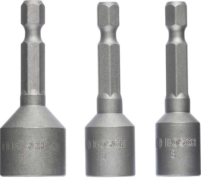 Tooled Up | Bosch Professional Bosch 3 Piece Long Life Nut Driver Set Bosch Professional Bosch 3 Piece Long Life Nut Driver Set