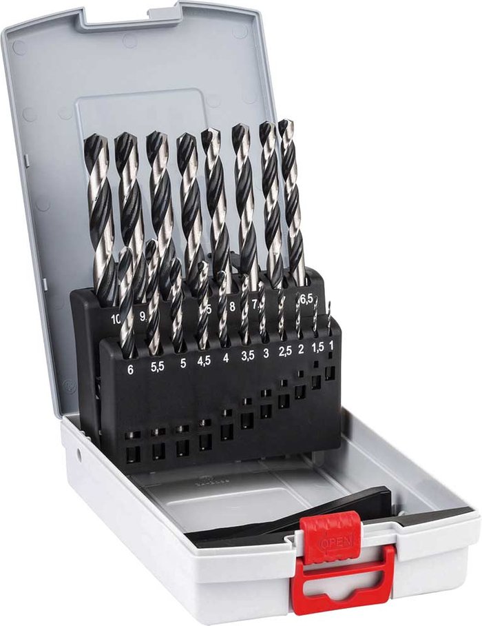 Tooled Up | Bosch Bosch 1-10 mm 19-PIECE Probox Metal Drill Bit Set HSS-pointteq 2608577351 Bosch Bosch 1-10 mm 19-PIECE Probox Metal Drill Bit Set HSS-pointteq 2608577351