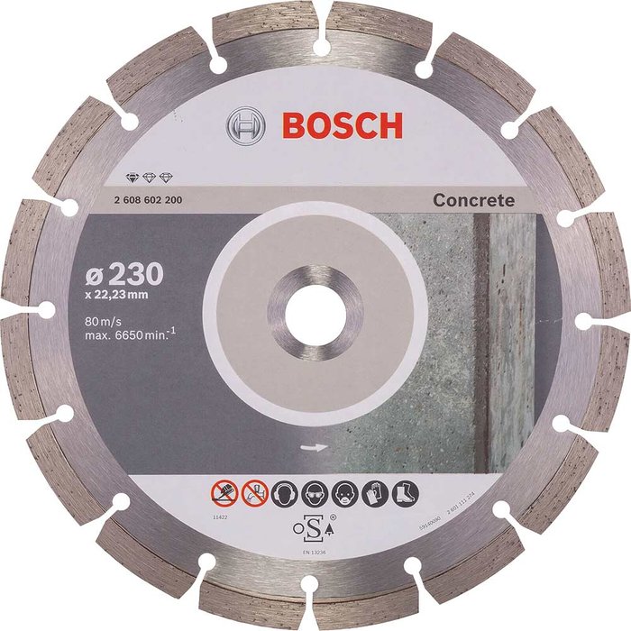 Tooled Up | Bosch Professional Bosch Standard Concrete Diamond Cutting Disc 230mm Bosch Professional Bosch Standard Concrete Diamond Cutting Disc 230mm
