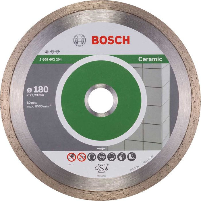 Tooled Up | Bosch Professional Bosch Diamond Cutting Disc for Ceramic , Porcelain and Stone 180mm Bosch Professional Bosch Diamond Cutting Disc for Ceramic , Porcelain and Stone 180mm