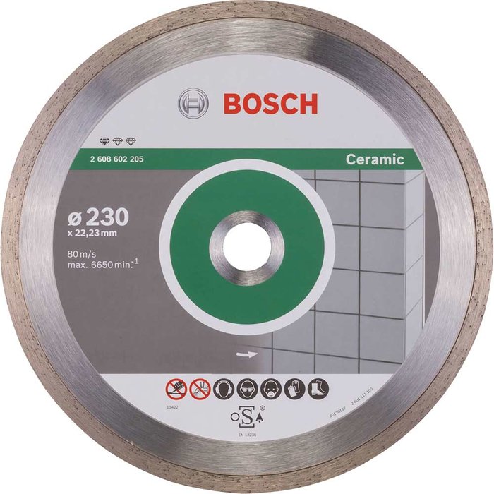 Tooled Up | Bosch Professional Bosch Diamond Cutting Disc for Ceramic , Porcelain and Stone 230mm Bosch Professional Bosch Diamond Cutting Disc for Ceramic , Porcelain and Stone 230mm
