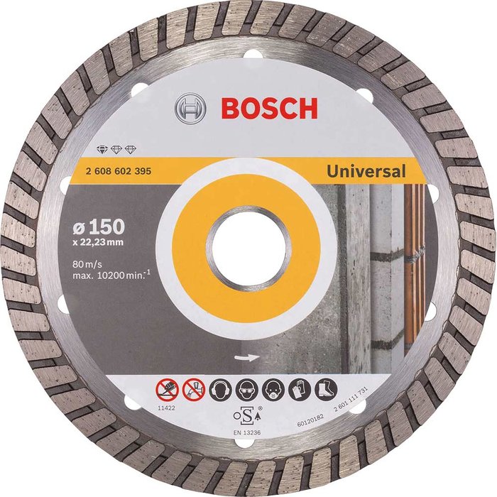 Tooled Up | Bosch Professional Bosch Standard Universal Cutting Diamond Disc 150mm Bosch Professional Bosch Standard Universal Cutting Diamond Disc 150mm