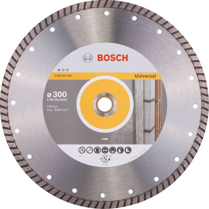 Tooled Up | Bosch Professional Bosch Turbo Diamond Disc Universal 300mm Bosch Professional Bosch Turbo Diamond Disc Universal 300mm