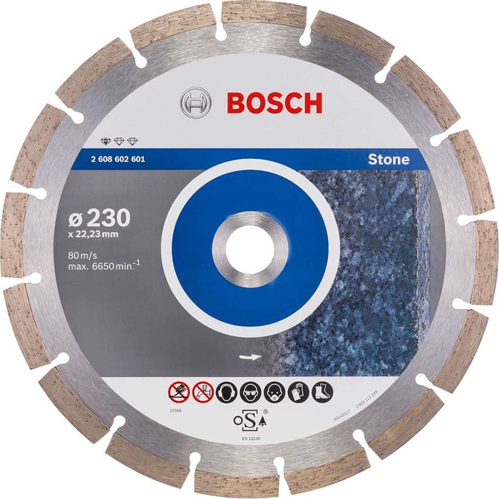 Tooled Up | Bosch Professional Bosch Standard Stone Diamond Cutting Disc 230mm Bosch Professional Bosch Standard Stone Diamond Cutting Disc 230mm