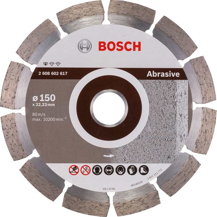 Tooled Up | Bosch Professional Bosch Diamond Disc Standard for Abrasive Materials 150mm Bosch Professional Bosch Diamond Disc Standard for Abrasive Materials 150mm