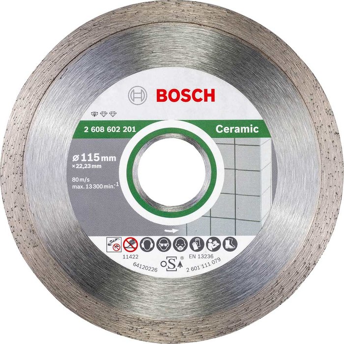 Tooled Up | Bosch Professional Bosch Diamond Cutting Disc for Ceramic , Porcelain and Stone 115mm Bosch Professional Bosch Diamond Cutting Disc for Ceramic , Porcelain and Stone 115mm