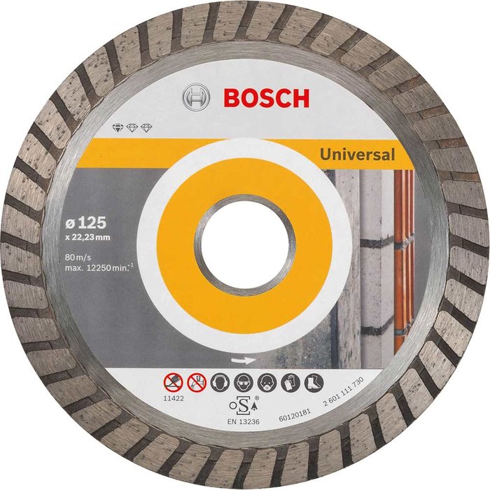 Tooled Up | Bosch Professional Bosch Standard Universal Cutting Diamond Disc 125mm Bosch Professional Bosch Standard Universal Cutting Diamond Disc 125mm