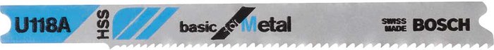 Tooled Up | Bosch Professional Bosch U118 A Metal Cutting Jigsaw Blades Pack of 3 Bosch Professional Bosch U118 A Metal Cutting Jigsaw Blades Pack of 3