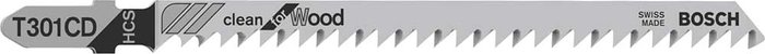 Tooled Up | Bosch Professional Bosch T301 CD Wood Cutting Jigsaw Blades Pack of 5 Bosch Professional Bosch T301 CD Wood Cutting Jigsaw Blades Pack of 5