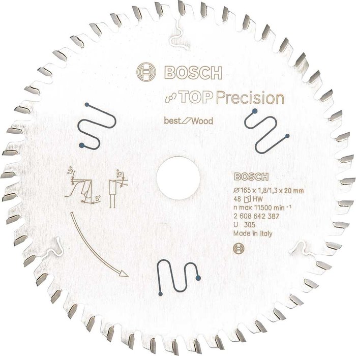 Tooled Up | Bosch Professional Bosch Top Precision Multi Material Cutting Saw Blade 165mm 56T 20mm Bosch Professional Bosch Top Precision Multi Material Cutting Saw Blade 165mm 56T 20mm