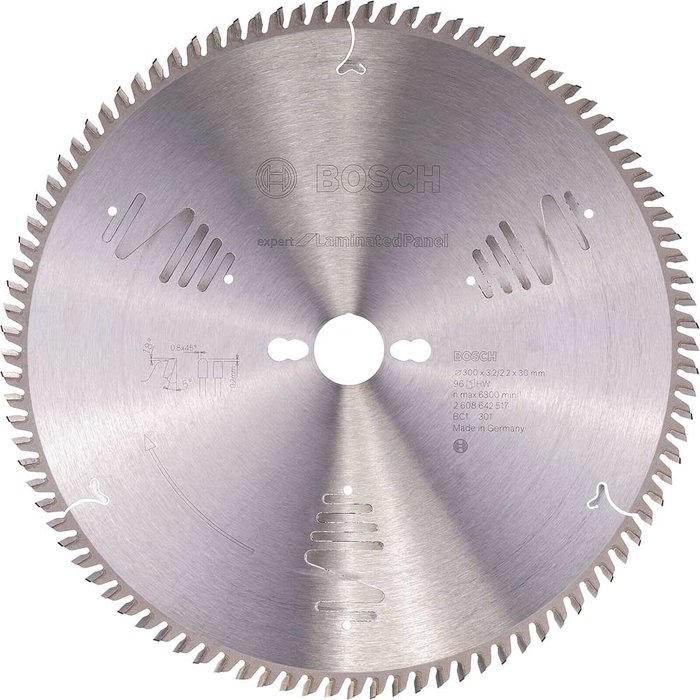 Tooled Up | Bosch Professional Bosch Expert Fine Cut Table Saw Blade for Laminated Panel 300mm 96T 30mm Bosch Professional Bosch Expert Fine Cut Table Saw Blade for Laminated Panel 300mm 96T 30mm