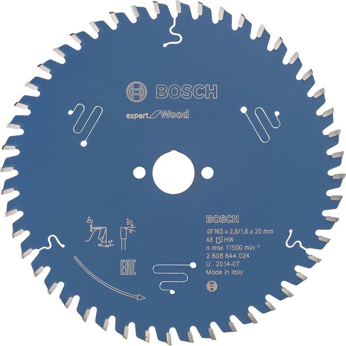 Tooled Up | Bosch Professional Bosch Expert Wood Cutting Saw Blade 165mm 48T 20mm Bosch Professional Bosch Expert Wood Cutting Saw Blade 165mm 48T 20mm