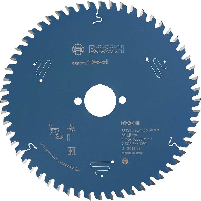 Tooled Up | Bosch Professional Bosch Expert Wood Cutting Saw Blade 190mm 56T 30mm Bosch Professional Bosch Expert Wood Cutting Saw Blade 190mm 56T 30mm