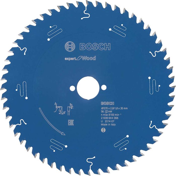 Tooled Up | Bosch Professional Bosch Expert Wood Cutting Saw Blade 235mm 56T 30mm Bosch Professional Bosch Expert Wood Cutting Saw Blade 235mm 56T 30mm