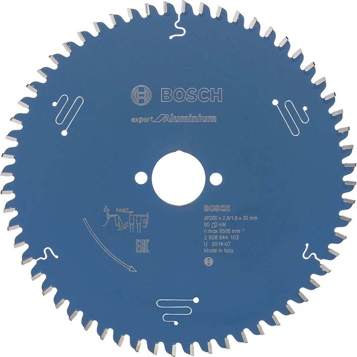 Tooled Up | Bosch Professional Bosch Expert Aluminium Cutting Saw Blade 200mm 60T 30mm Bosch Professional Bosch Expert Aluminium Cutting Saw Blade 200mm 60T 30mm