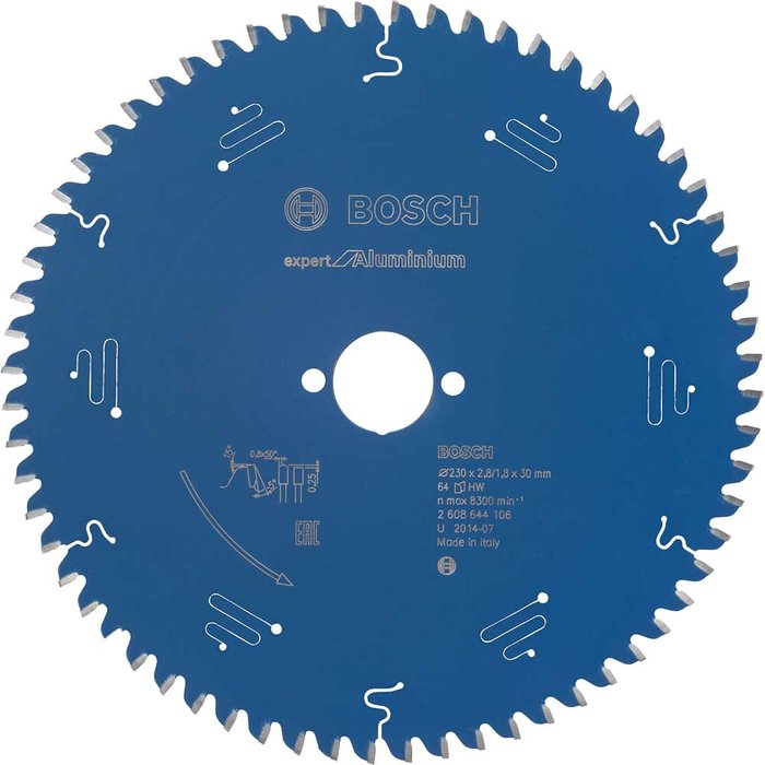 Tooled Up | Bosch Professional Bosch Expert Aluminium Cutting Saw Blade 230mm 64T 30mm Bosch Professional Bosch Expert Aluminium Cutting Saw Blade 230mm 64T 30mm