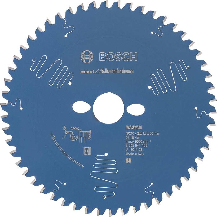 Tooled Up | Bosch Professional Bosch Expert Aluminium Cutting Saw Blade 210mm 54T 30mm Bosch Professional Bosch Expert Aluminium Cutting Saw Blade 210mm 54T 30mm