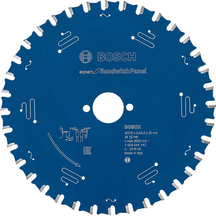 Tooled Up | Bosch Professional Bosch Expert Circular Saw Blade for Sandwich Panel 210mm 36T 30mm Bosch Professional Bosch Expert Circular Saw Blade for Sandwich Panel 210mm 36T 30mm