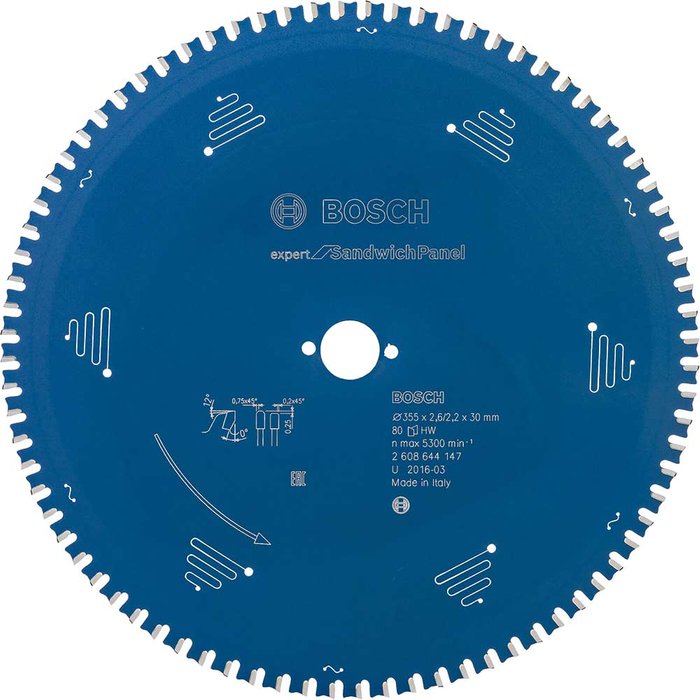 Tooled Up | Bosch Professional Bosch Expert Circular Saw Blade for Sandwich Panel 355mm 80T 30mm Bosch Professional Bosch Expert Circular Saw Blade for Sandwich Panel 355mm 80T 30mm