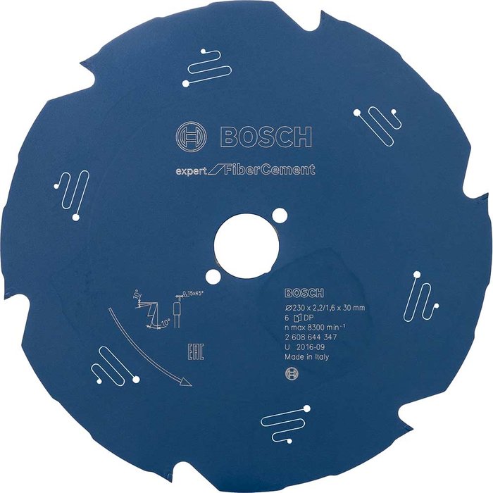Tooled Up | Bosch Professional Bosch Fiber Cement Cutting Saw Blade 230mm 6T 30mm Bosch Professional Bosch Fiber Cement Cutting Saw Blade 230mm 6T 30mm