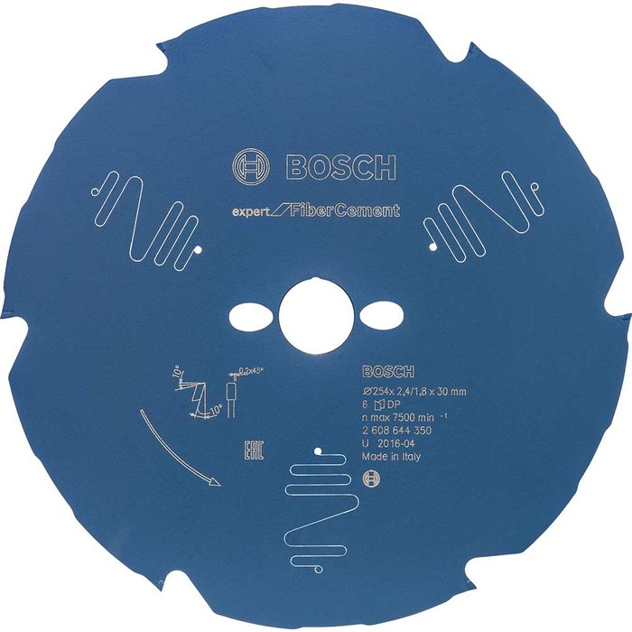 Tooled Up | Bosch Professional Bosch Fiber Cement Cutting Saw Blade 254mm 6T 30mm Bosch Professional Bosch Fiber Cement Cutting Saw Blade 254mm 6T 30mm
