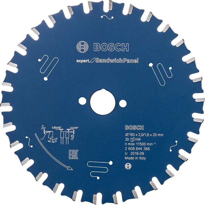 Tooled Up | Bosch Professional Bosch Expert Circular Saw Blade for Sandwich Panel 165mm 30T 20mm Bosch Professional Bosch Expert Circular Saw Blade for Sandwich Panel 165mm 30T 20mm