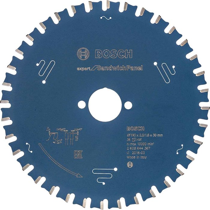Tooled Up | Bosch Professional Bosch Expert Circular Saw Blade for Sandwich Panel 190mm 36T 30mm Bosch Professional Bosch Expert Circular Saw Blade for Sandwich Panel 190mm 36T 30mm