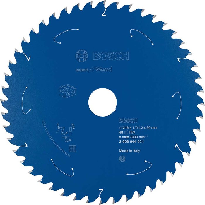 Tooled Up | Bosch Professional Bosch Expert Wood Cutting Table Saw Blade 216mm 48T 30mm Bosch Professional Bosch Expert Wood Cutting Table Saw Blade 216mm 48T 30mm