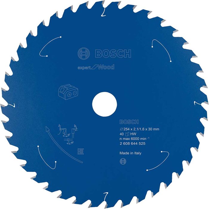 Tooled Up | Bosch Professional Bosch Expert Wood Cutting Table Saw Blade 254mm 40T 30mm Bosch Professional Bosch Expert Wood Cutting Table Saw Blade 254mm 40T 30mm