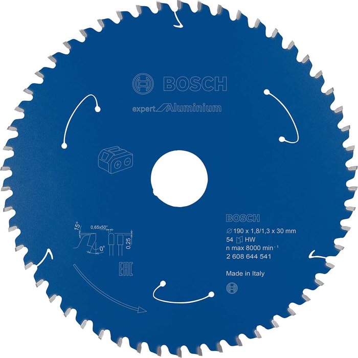 Tooled Up | Bosch Professional Bosch Expert Cordless Circular Saw Blade for Aluminium 190mm 54T 30mm Bosch Professional Bosch Expert Cordless Circular Saw Blade for Aluminium 190mm 54T 30mm