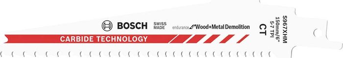 Tooled Up | Bosch Professional Bosch Endurance S967XHM Demolition Reciprocating Sabre Saw Blades 150mm Pack of 1 Bosch Professional Bosch Endurance S967XHM Demolition Reciprocating Sabre Saw Blades 150mm Pack of 1
