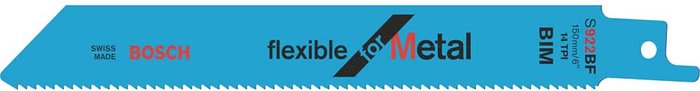 Tooled Up | Bosch Professional Bosch S922BF Metal Cutting Reciprocating Sabre Saw Blades Pack of 5 Bosch Professional Bosch S922BF Metal Cutting Reciprocating Sabre Saw Blades Pack of 5
