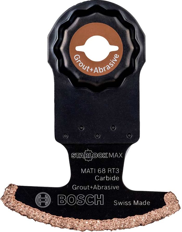 Tooled Up | Bosch Professional Bosch MATI 68 RT3 Abrasive and Grout Starlock Max Oscillating Multi Tool Segment Blade 68mm Pack of 1 Bosch Professional Bosch MATI 68 RT3 Abrasive and Grout Starlock Max Oscillating Multi Tool Segment Blade 68mm Pack of 1